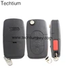 need programmed by VVDI 3 button remote car key shell with 8E0837220Q 433Mhz for Audi