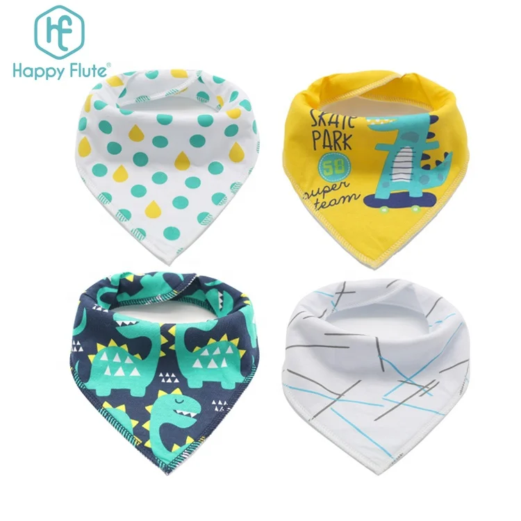 

HappyFlute Reasonable Price and Fashion Cotton Fabric For Drooling and Teething Baby Bandana Drool Bibs, Colorful