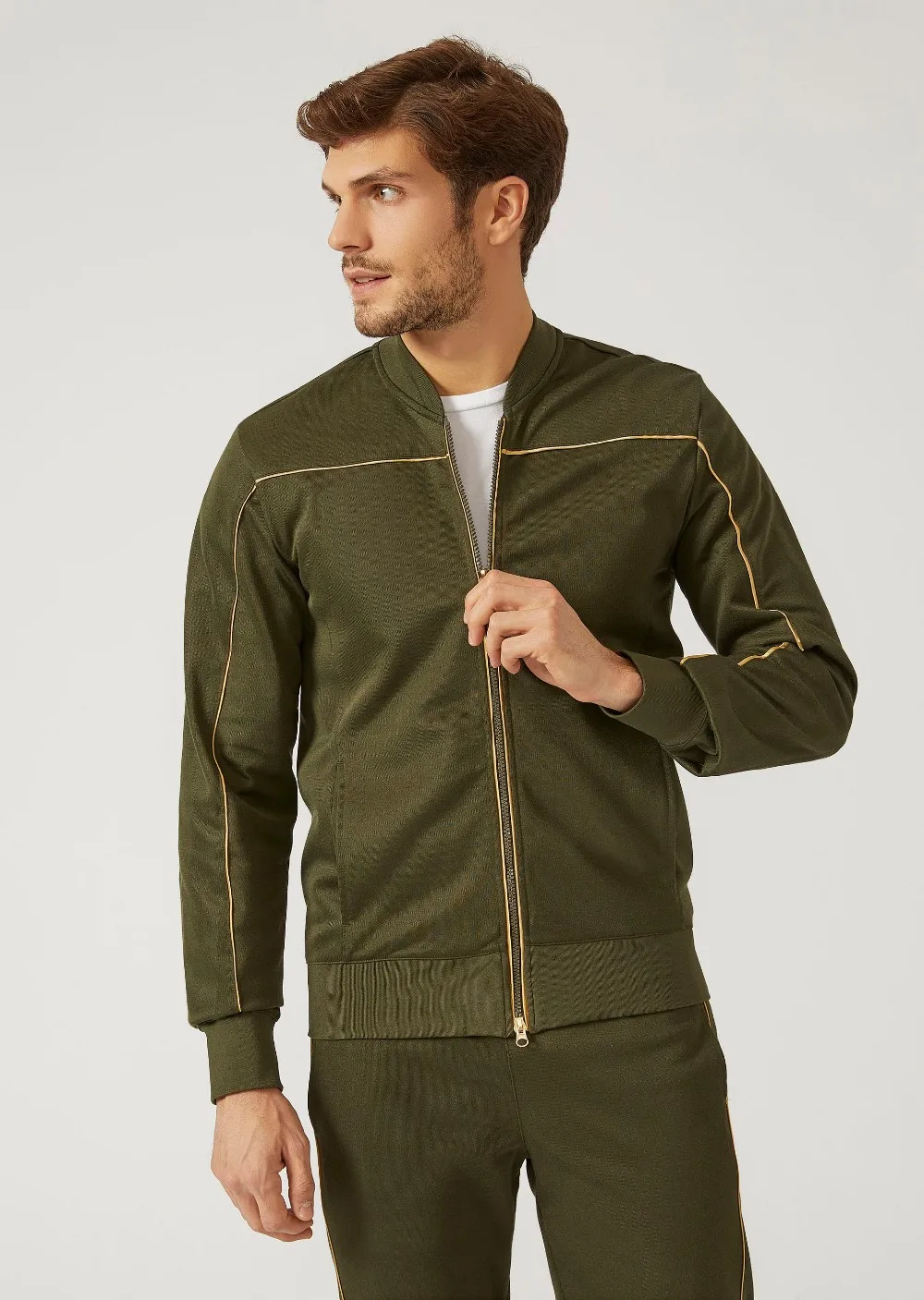 Men Sports Wear Wholesale Custom Nylon Unbranded Gym Tracksuit Jacket