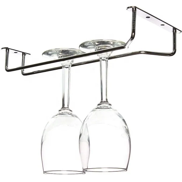 

Factory Price Bar Single Row Wine Glass Rack Household Wine Glass Storage Holders Racks Wine Glasses Hanger