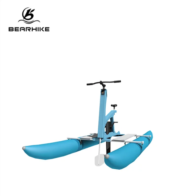 

Single Seat Inflatable Amusement Park Blue Water Pedal Bike Bicycle for Sale Water Sports Water Park,lakes and Sea. DK04WB002