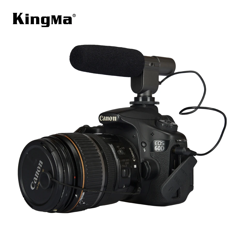 

KingMa Best Selling Camera Accessories Professional MIC-108 Video Condenser Stereo Microphone For Digital Camera Camcorder, Black