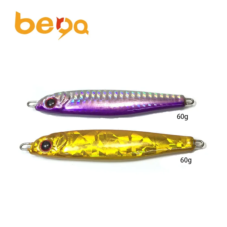 60g Lead Ice Fishing Jigs Speed Metal Jig Lure Slow Pitch Jigging Lure