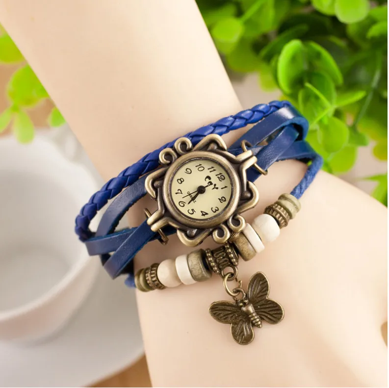 

Free Shipping Wholesale Price Cheap Leather Watch Women Retro Watch