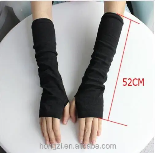 

2021 Hot Women Winter Wrist Arm Hand Warmer Knitted Long Fingerless Mittens