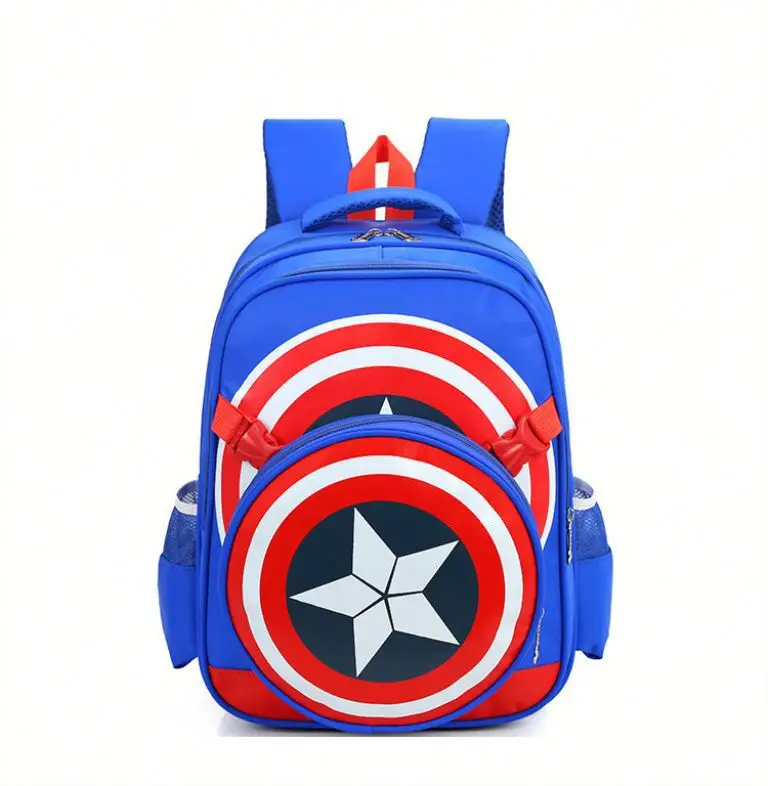 

Wholesales Captain America The Pattern Of The School Bag, Black, blue, customized