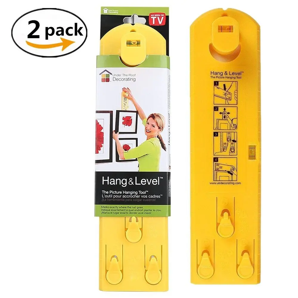Yellow 5-100117 Under the Roof Decorating 6-100101 Hang and Level Picture Hanging Tool