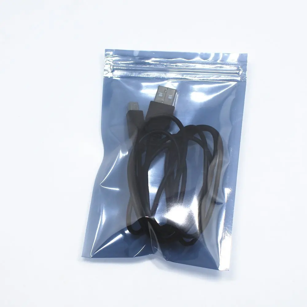 Anti-Static Zip Seal Bag Shielding Electronic Package Pouch Zipper Resealable 