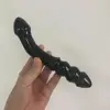 New design calabash shape natural black obsidian crystal stone message wand vagina exercise for healing
