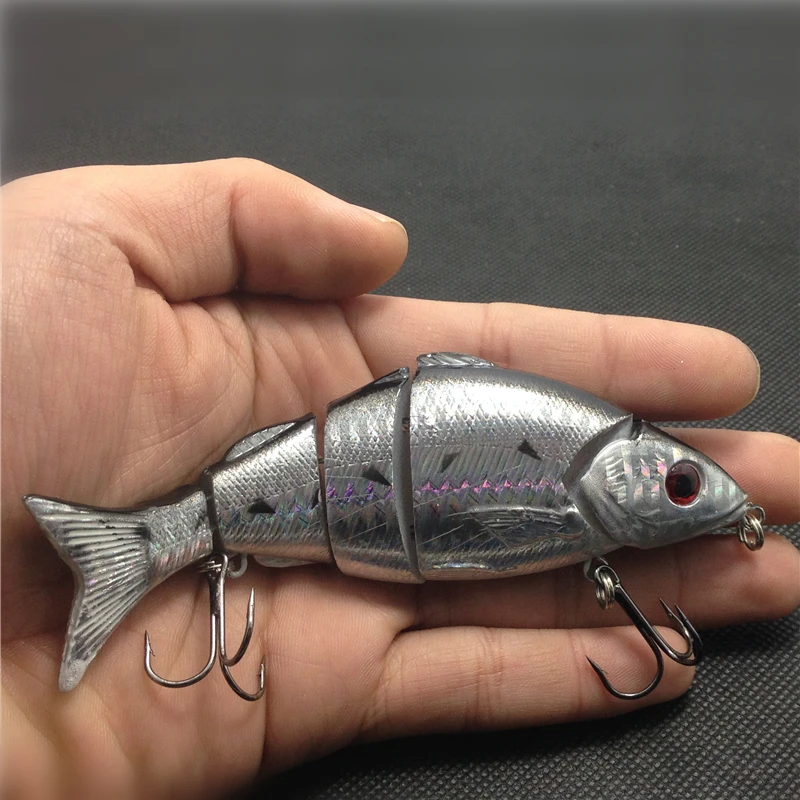 

12cm 21g Quality 5 Jointed Sections Swimbait Minnow Floating Lure for Freshwater and Sea Fishing Lure, 10 colors