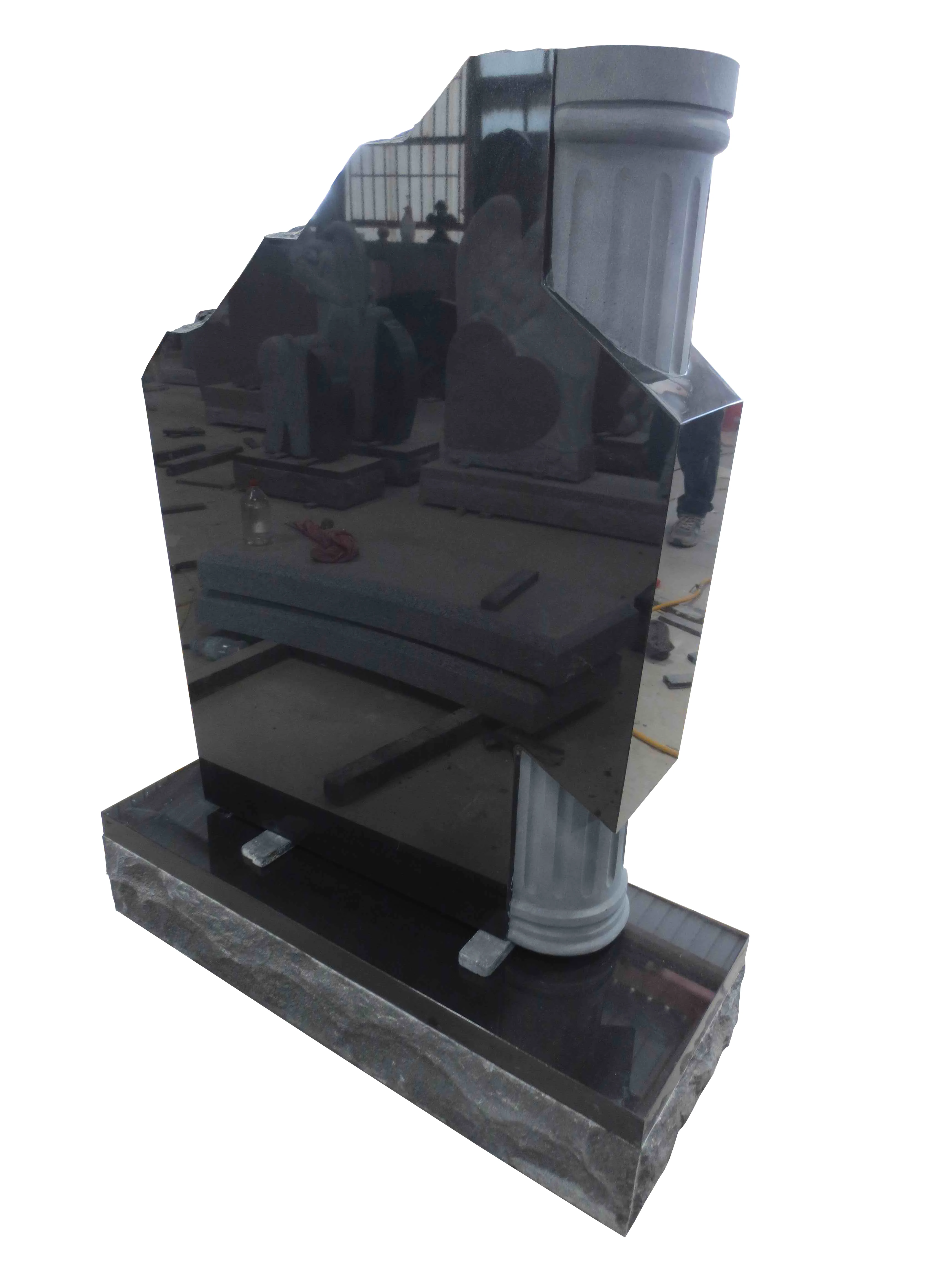 Venta Caliente Moderno Estilo Americano De Granito Negro Vertical