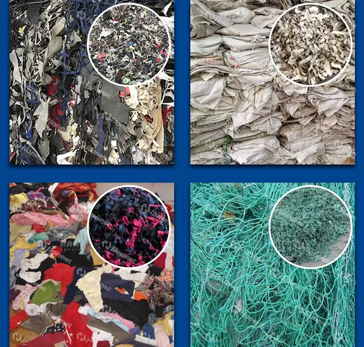 Double Shaft Waste Textile Shredder