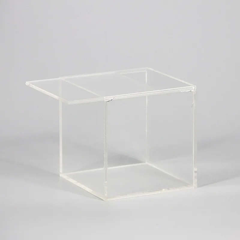 Custom Made Small Clear Acrylic Display Storage Box Perspex Cube With Sliding Lid Buy