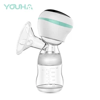 

YOUHA Portable single Electric Breast Pump with baby milk bottle
