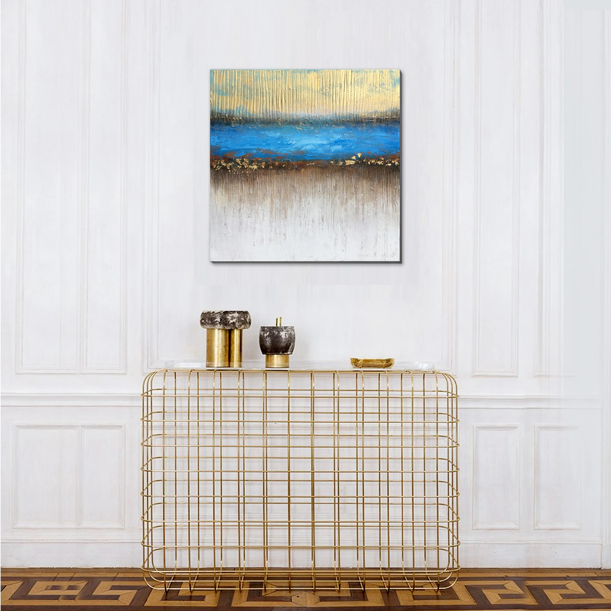 
Abstract Handpainted Stretched oil Painting On Canvas Wall Art Supplies 