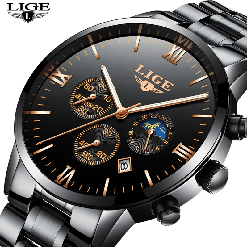 2020 Lige Business Watch Men Fashion 