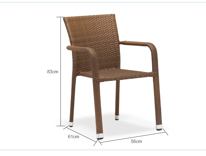 Good Price Comfortable Restaurant Outdoor Stackable Plastic Rattan