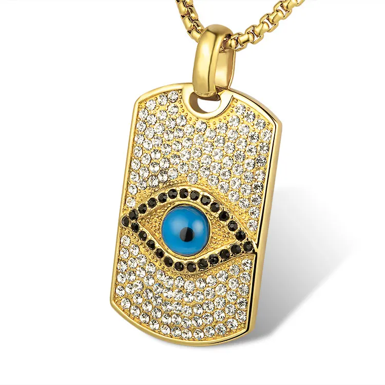 

Custom Evil Eye Charm Pendant Cubic Zirconia High Quality Iced Out Real Hip Hop Jewelry