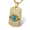 Custom Evil Eye Charm Pendant Cubic Zirconia High Quality Iced Out Real Hip Hop Jewelry