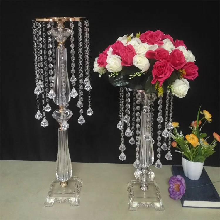 60cm Factory Wholesale wedding table Chandelier centerpiece crystal stand chandelier with bead garland for party& wedding