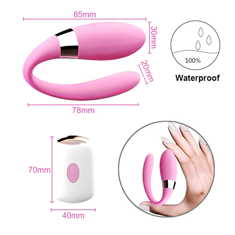Wholesale Waterproof Silicone C Type Dual Vibrator Remote Control Clitoral & G-Spot Vibrators For Couple Adult Sex Toys