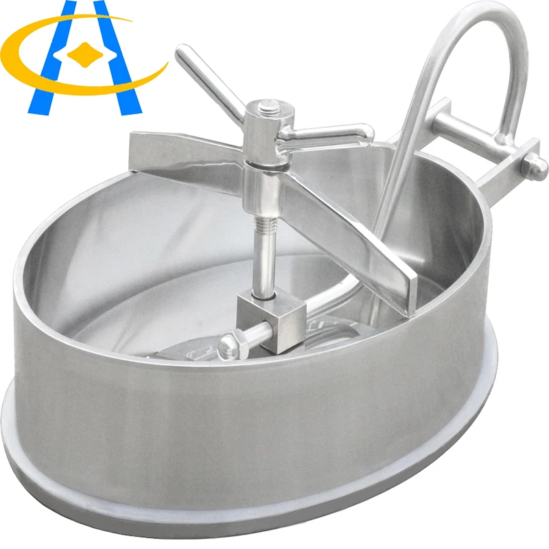 
Stainless Steel sanitary inward pressure vessel oval manway quick open manhole covers 