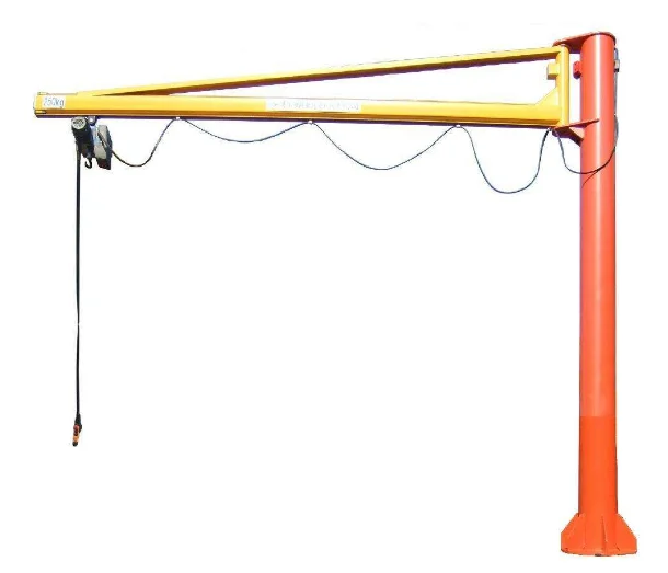 Aluminum Rails Telescopic Boom Jib Crane Floor Mounted Slewing Jib Arm