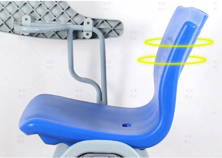 School Equipment Chair with Writing Board Training Centre Chairs Classroom Furniture