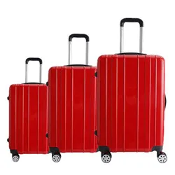 Vintage style 4 piece abs trolley suitcase luggage, hard case plastic suitcase
