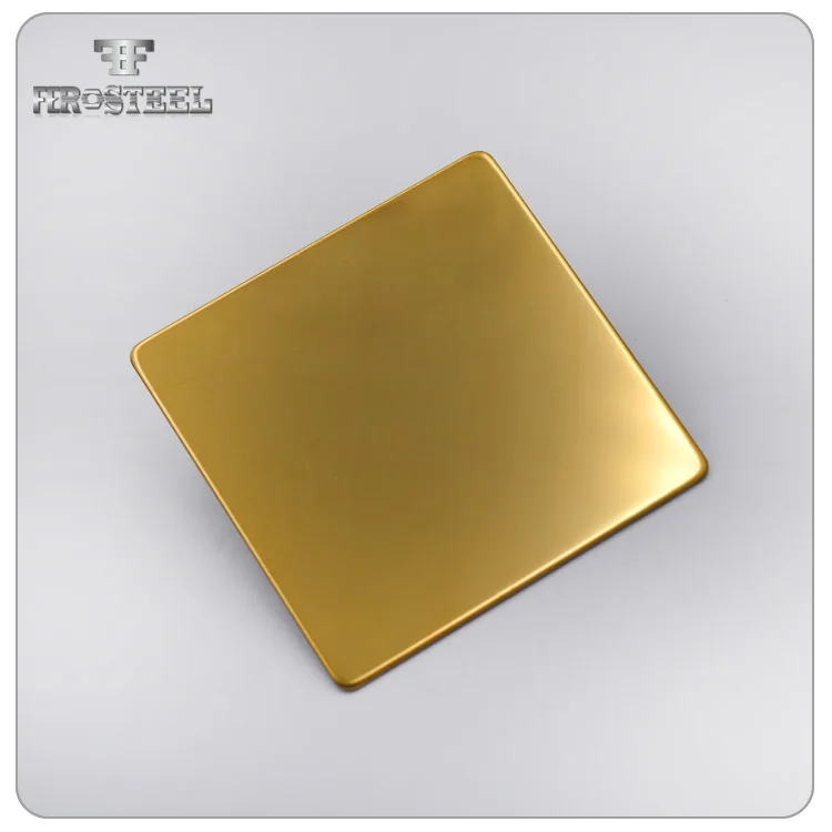 304 Golden Mirror Finish Titanium Gold Color Coated Stainless Steel