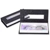 Black Open Private Label 3D Mink Eyelash Box Empty Eyelashes Packaging Box With Custom Logo