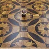 Noble Flower Pattern Walnut Wood Parquet Flooring For Sale