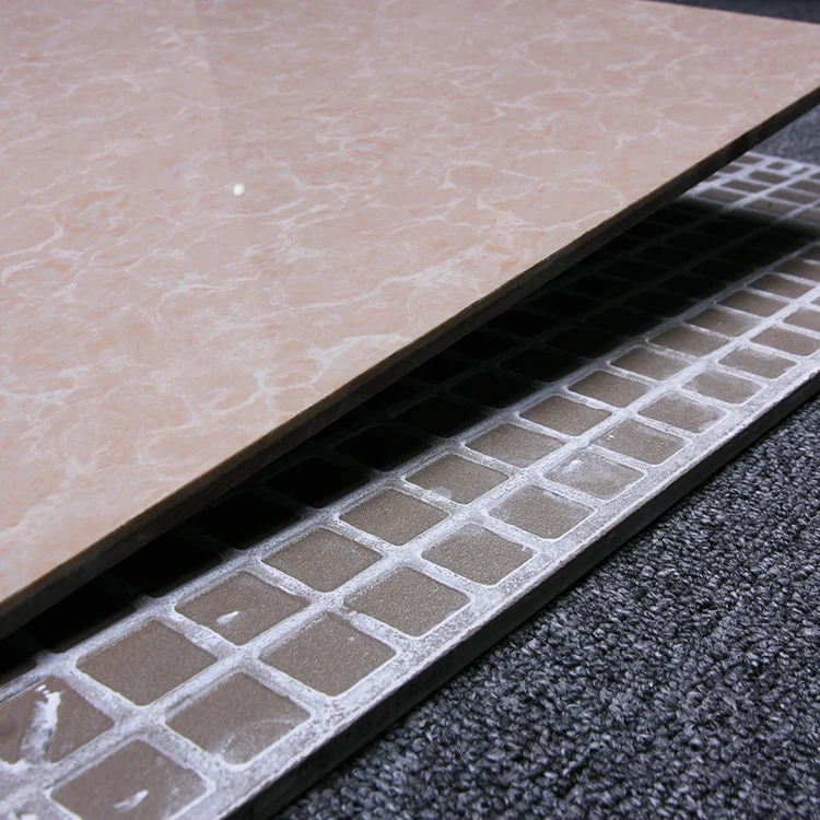 高光泽粉红色纳米抛光砖室内地板和墙面饰面瓷砖 600x600 毫米