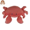 Custom Cute Soft Stuffed small Red Crab Shape Plush pet dog Toy