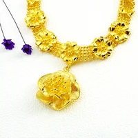 

Xuping Fashion jewelry golden flower shaped wedding jewelry set