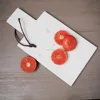 Splicing Serving Marble Cutting Board Set, Half White & Half Ancient Wood Grain Marble Cheese Board