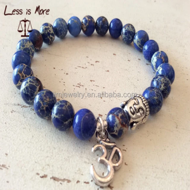 

Blue Jasper Men's Bracelet,Gift for Him,Yin and Yang Energy Positive Vibration Beads Bracelet