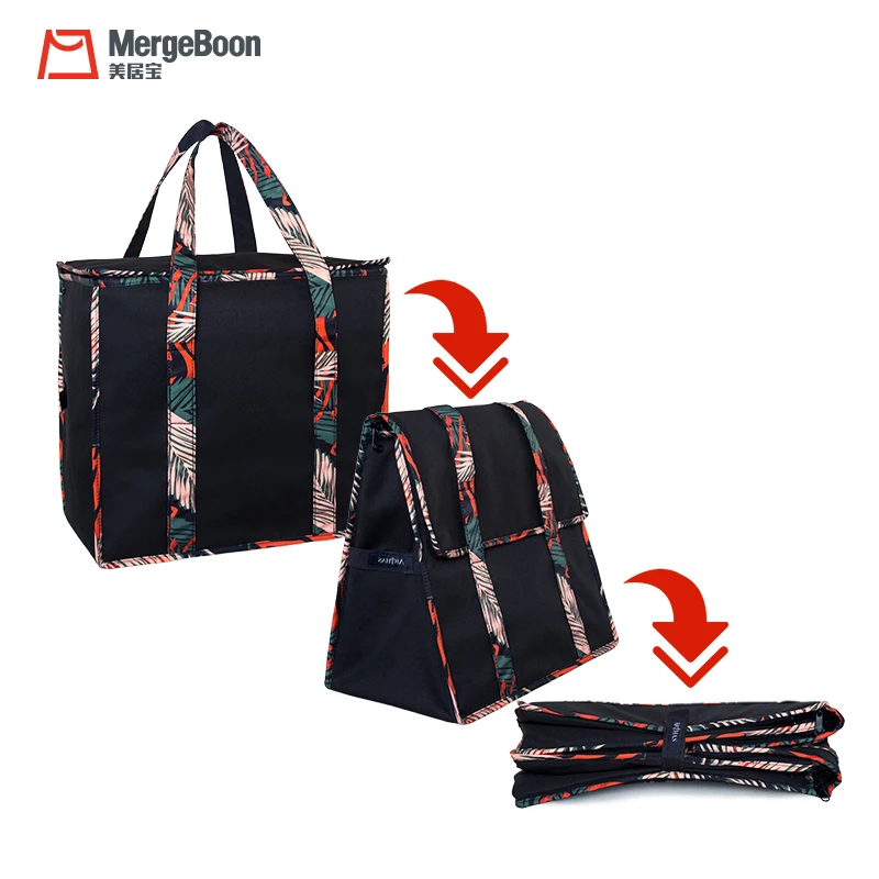 

Outdoor insulated cooler isothermal bag, Printed fabric+balck