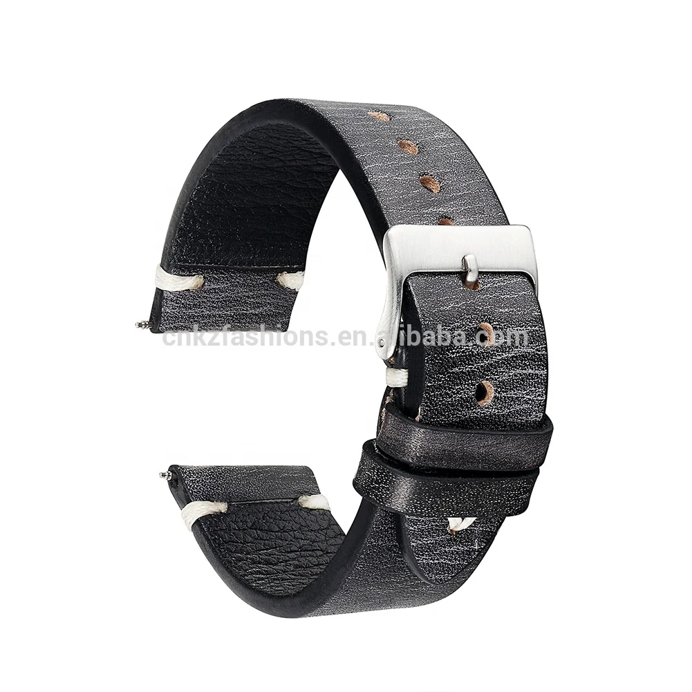 

Vintage brown watch strap 18mm 20mm 22mm 24mm handmade genuine leather watch band