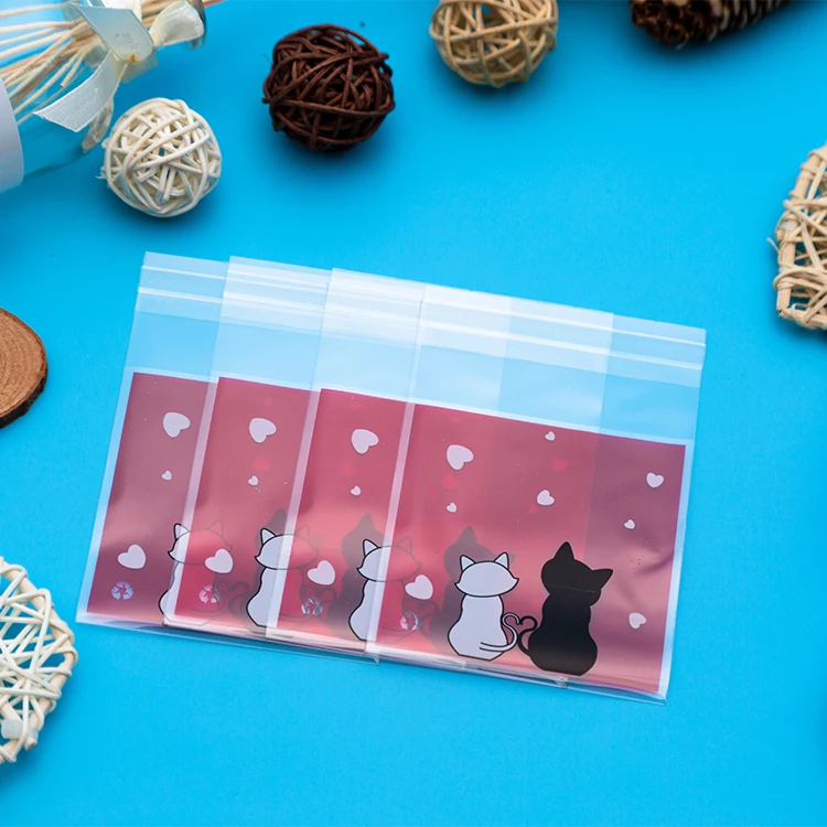 Small Clear Cellophane Bag Custom Plastic Bags For Cookies Packaging