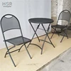 Cheap commercial use restaurant and cafe folding metal bistro table chair set