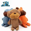 Short Plush Bear Shaped Chew Playing Squeaky Pet Dog Toy