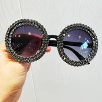 

Fashion Sunglasses Women Brand Designer Rhinestone Round Sunglasses Vintage shades Oculos De Sol Feminino