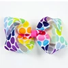 5 inch Polka Dots Printed Organza Ribbon Double Layers Light Color Hair Bow