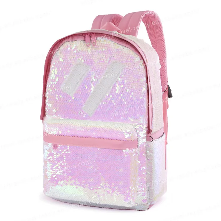 

outdoor Flippy Teenage Backpack Sparkly Durable Daypack Primary School Bag Reversible Backpack Sequins, Green/purple/rainbow/blue/pink/ hot pink/ gold
