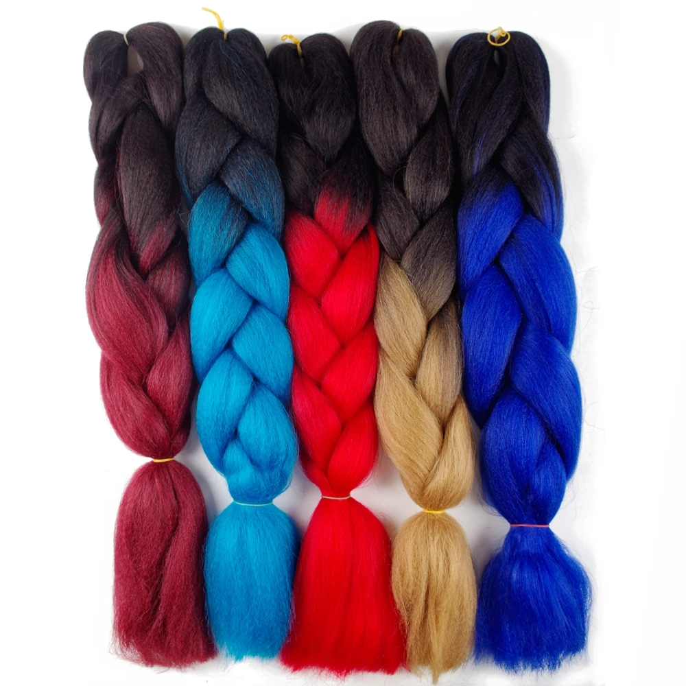 

Hot sell jumbo-hair-braid sup x hair jumbo braiding pack, Per color two tone three tone color more than 55 color aviable