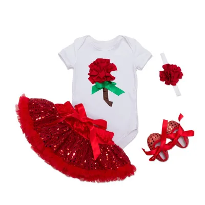 

Hot selling products wholesale 1 year baby flower girl tutu skirt dress for Valentine's Day with good price, As pic shows;we can according to your request also