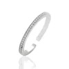 13936 Xuping micro pave narrow surface ring, rhodium color adjustable finger ring,diamond drill bit engagement ring