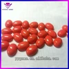 Decorative Oval Cut Ruby Red Color Flat Cabochon China Glass Stones for Jewelry