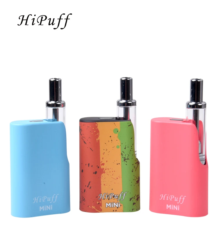 

Hot selling vape pen 650mAh HiPuff MINI cartridge kit with 510 battery thread, Chromatic;blue;pink
